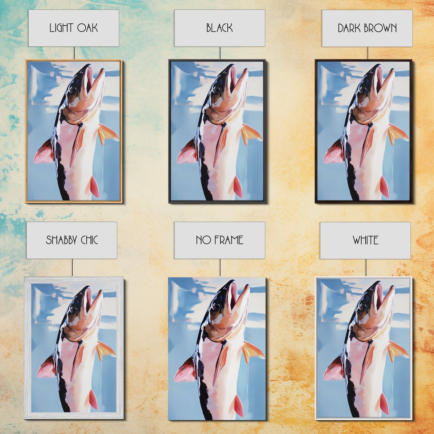 Fish, Realistic, Fishing Art, Lake House Decor, Wildlife Enthusiast Gift, Rustic Cabin Wall Art, Outdoor Theme, Framed Canvas Print