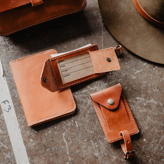 Leather Luggage Tag - USA Made