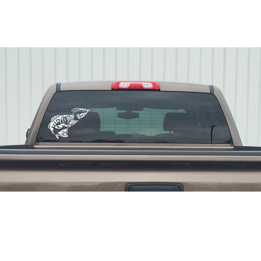Bass and Spinner Decal - Bass Fishing Sticker - 1255