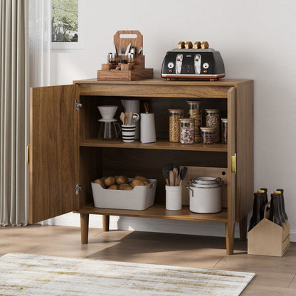 Buffet Cabinet With Line Groove Design