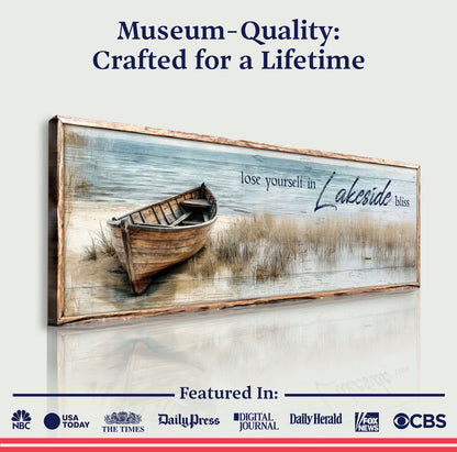 Lose Yourself in Lakeside Bliss Lake House Coastal Sign II