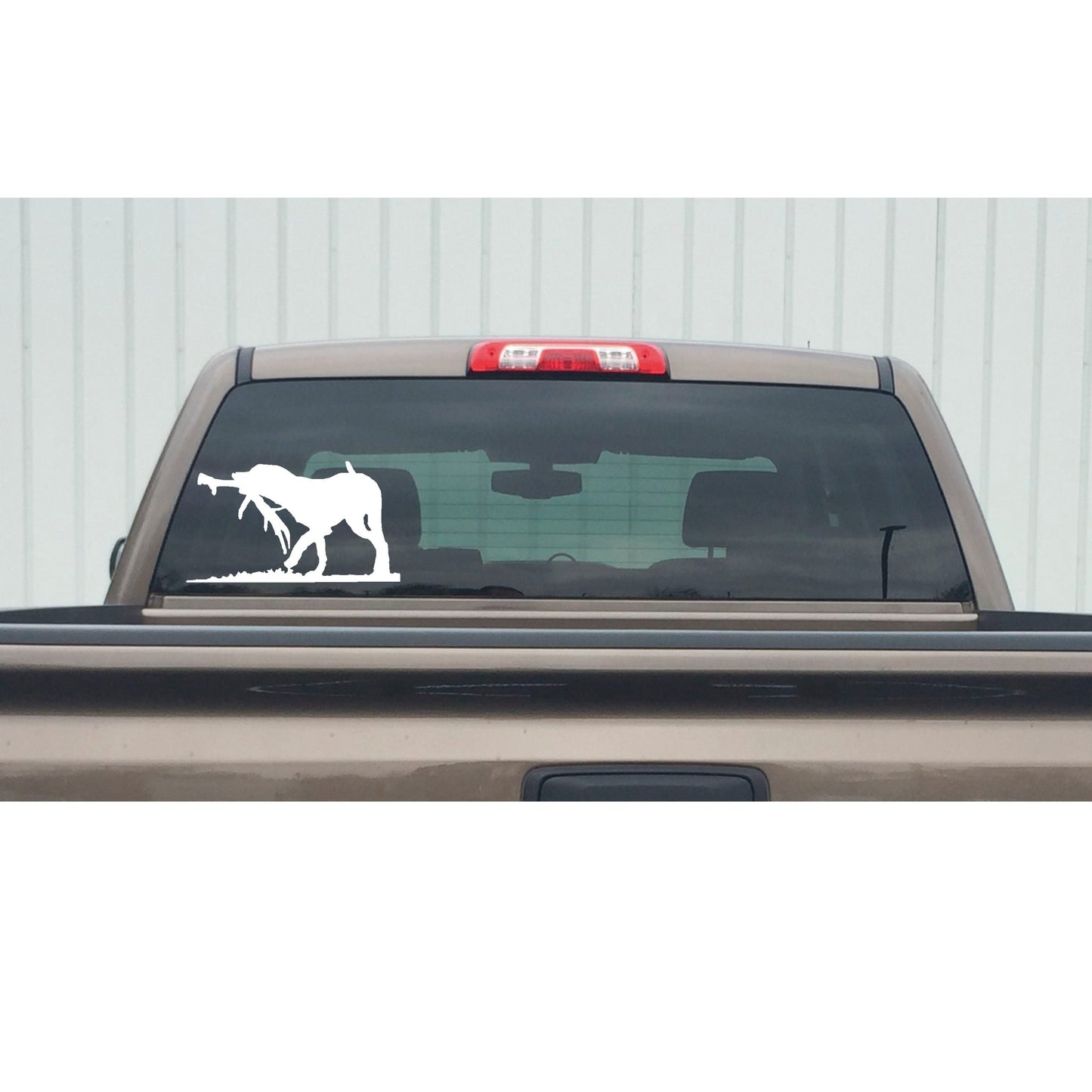 Shed Antler Dog Decal – Hunting Dog Walking Window Sticker – 7639