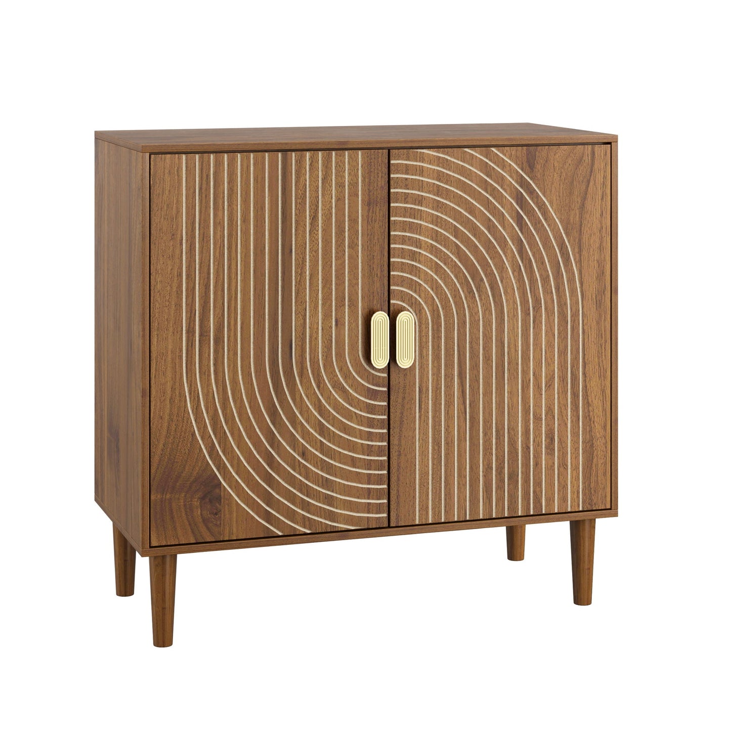Buffet Cabinet With Line Groove Design