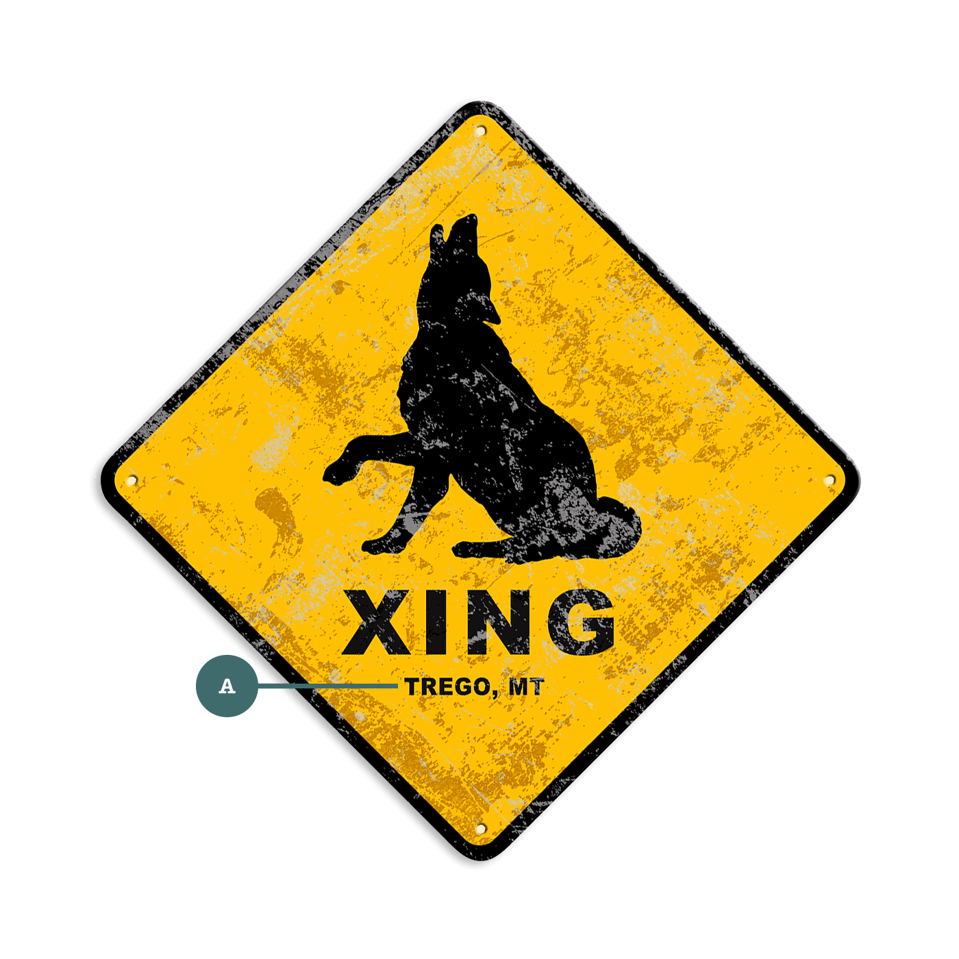 Wolf Crossing - Metal Wall Art