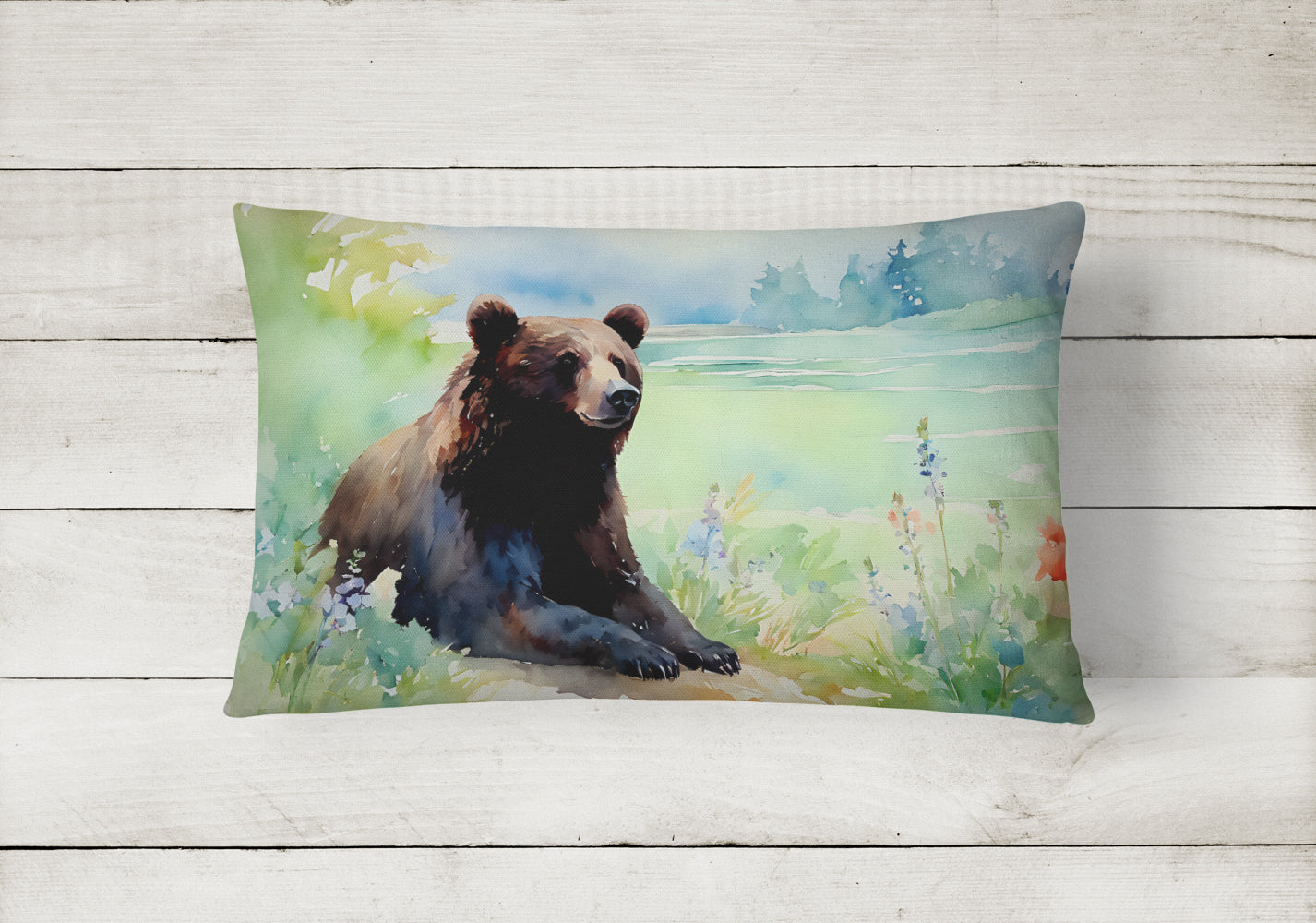 American Black Bear Throw Pillow DAC2875PW1216