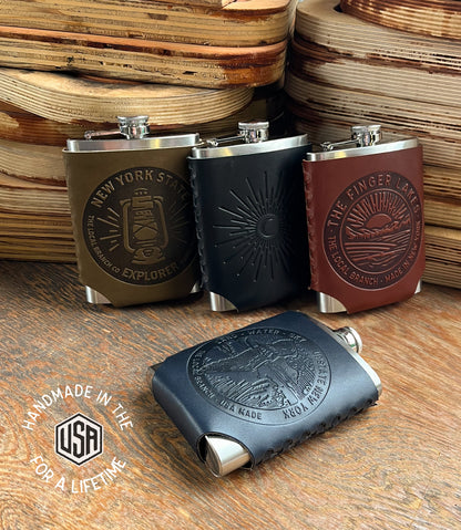 Leather Wrapped Flask