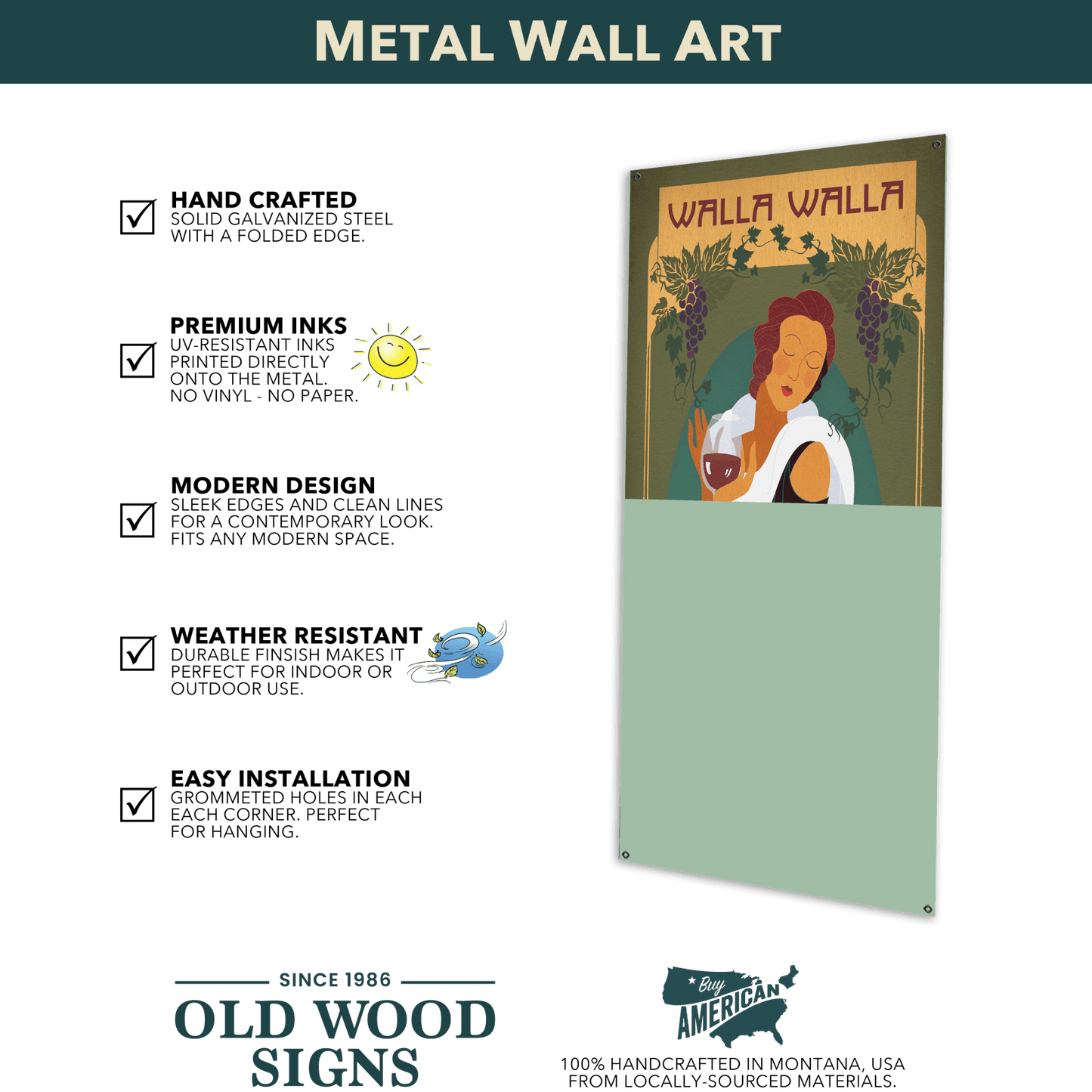 Welcome to Lake Coordinates Sign - Wood & Metal Wall Art