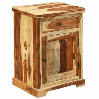 Raven One Drawer Wood Nightstand