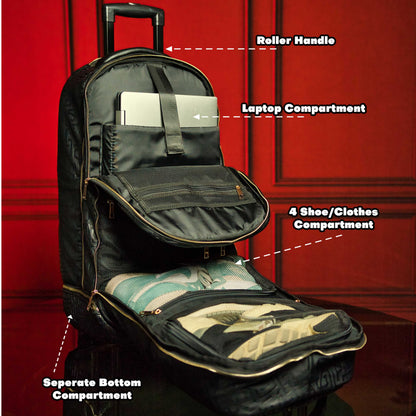 Monogram Leather Roller Bag Set (Signature Roller and Duffle)