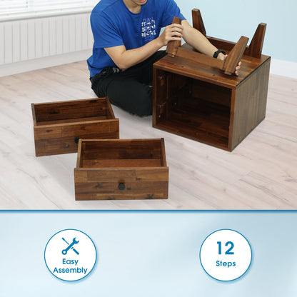 Silvia Solid Wood Nightstand