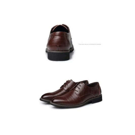 Brown Leather Oxford Dress Business Shoes