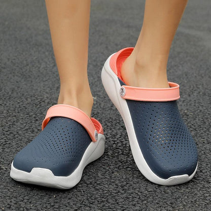 New Sandals Mens Hole Shoes Women Sandals Clogs Unisex Garden Shoes Gray Water Shoes Lightweight Sandals Slip On Summer Beach Pool Shower Shoes