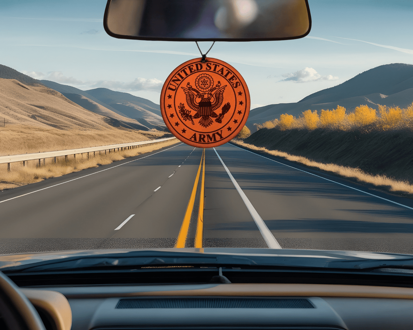 US Army Leather Car Freshener